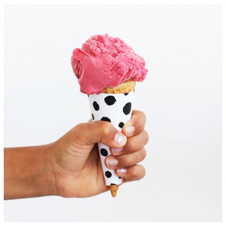 Black + White Ice Cream Cone Wrappers
